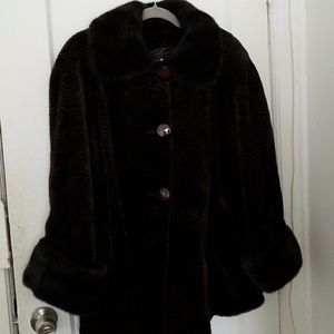 Brown faux fur luxury jacket